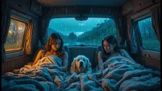 Rainy Day Road Trip &ndash; Relaxing with a Dog in a Camper Van
