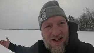 MAINE ICE FISHING BASS AT PLYMOUTH POND
