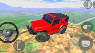 🚙 Red Thar Jeep Mountain Climb Indian Bike Driving 3D Extreme Gameplay 🔥