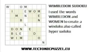 Try my WIMBLEDON sudoku - (Wordoku and Windoku)