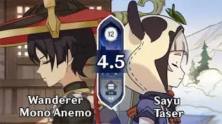 Wanderer Mono Anemo - Sayu Taser | Spiral Abyss 4.5 | Genshin Impact