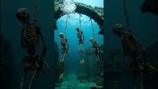 Three skeletons hanging underwater&hellip; what really happened here? #shorts #fyp #treasure