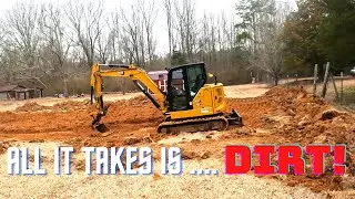 It took a lot of dirt for such a small house pad. Cat 306 and 299C