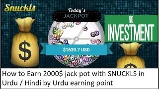 How to Earn 2000$ jack pot with SNUCKLS in Urdu / Hindi by Urdu earning point