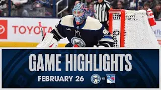 Blue Jackets end Rangers&rsquo; Winning Streak! Elvis Merzlikins Stops 38 | Game Highlights (2/26/24)