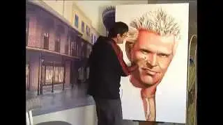 Punk rock star BILLY IDOL celebrity fine art portrait by Lee Bivens time lapse portrait