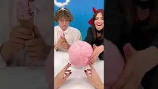 Angel vs Devil! 😇😈 Two Mini Ice Creams In A Row! 🍦🍦😋