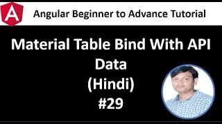 Angular Tutorial For Beginners 29:  How to Use Material Table With API Data in Hindi