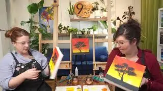 Paint Garden Live - Savannah Sunset Level 1 Step 1