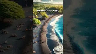 The Most STUNNING Volcanic Beach You've Never Seen Before #BlackSandBeach #NaturalWonders