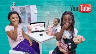 Isabel Pretend Play Kitchen Party with Luvabella Dolls 10k Subs Shoutout! YouTube and Chill