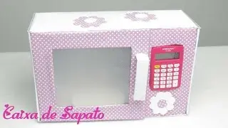 MICROONDAS DE CAIXA DE SAPATO COM PAINEL ♥ COZINHA  DIY | Amelia Requintada