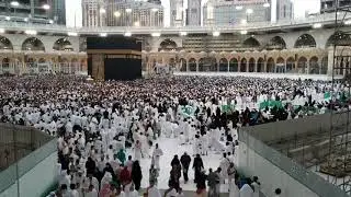 After fajr at Mecca - Masjid al Haram / Mecca stock footage