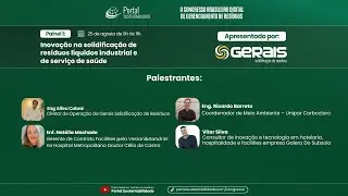 Painel 1 - Inovação na solidificação de resíduos líquidos industrial e de serviço de saúde