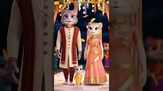Cat Couple Wedding Entry 🐱✨#viral #cat #weddingentry #cartoon #zuuzeeverse #tiktok #funny