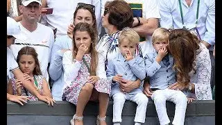 Sus cuatro hijos, los fans m&aacute;s divertidos de Roger Federer