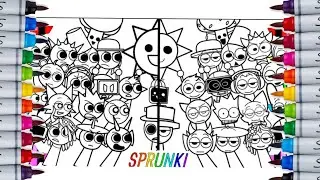 🎨 Coloring SPRUNKI & Italian Brainrot Characters! | Satisfying Painting ASMR 🎯