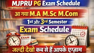 MJPRU M.A M.Sc M.Com 1st 3rd Semester Exam Schedule 2026