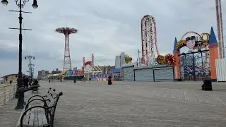 NYC LIVE Exploring Coney Island, Brighton Beach, & Sheepshead Bay, Brooklyn (April 14, 2021)