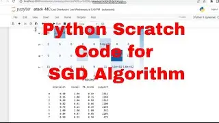 Attack Classification SGD Scratch Python Code / Stochastic Gradient Descent Scratch Python Code