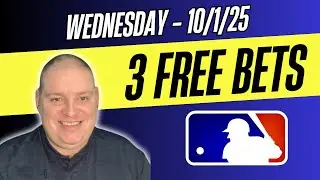 Wednesday 3 Free Bets - 10/1/25 l Craig's MLB Picks Today & MLB Predictions