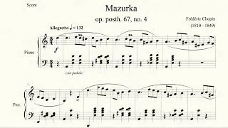 Mazurka (op. posth. 67, no. 4) - Frédéric Chopin - Piano Repertoire 9