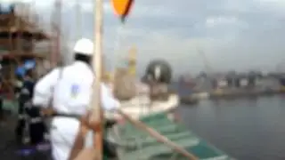 Drop test for Helideck safety net 1