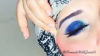 Navy blue smokey eye makeup tutorial step by step for beginners #navyblue #eyetutorial 