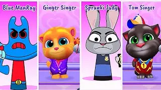 Who Will Prevail: Sprunki Man Ray Sprunki Judy Vs Ginger Tom Singer ? 😦 | 🫨 Mega Battle #135