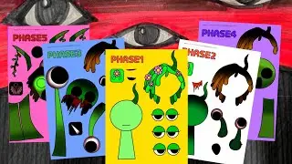 🌈diy sticker🌈비네리아 Phase 1 VS Phase 2 VS Phase 3 VS Phase 4 VS Phase 5 in Sprunki Vineria #sticker