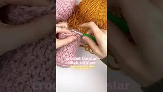 The star stitch looks so pretty with my current WIP 🌟 #starstitch #crochetstarstitch #crochetwithme
