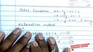 relaxation method || relaxation method math || Bsc math || numerical analysis || relaxation tips