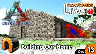 ARK Crystal Isles BUILDING OUR NEW BASE DAY 13 LIVE! #crystalisles