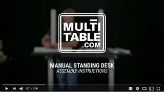 MultiTable Hand Crank Standing Desk Easy Assembly