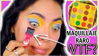 PROBANDO EL MAQUILLAJE MAS RARO QUE HE VISTO! HAMBURGER PALETTE, RUBOR NEGRO?♥BeautybyNena
