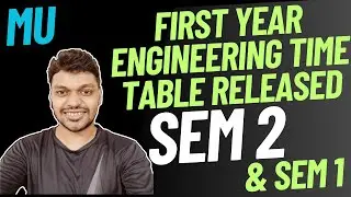 First Year Engineering Time Table Released Mumbai University | FE Time Table MU | Saarang Maths