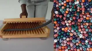 So stellst du Keramikperlen mit einem Holzinstrument her | DIY Perlenherstellung