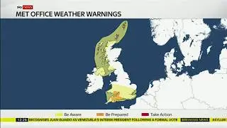 Weather Events 2019 - Snowfall & weather warning map (UK) - BBC News - January 2019