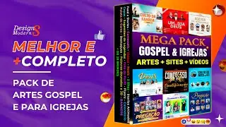 Pack de Artes Edit&aacute;veis Gospel e Artes para Igrejas | +2 Sites + V&iacute;deos + de 20 B&Ocirc;NUS
