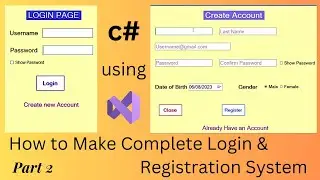 How to create Complete Login & Registration System using c# Part 2