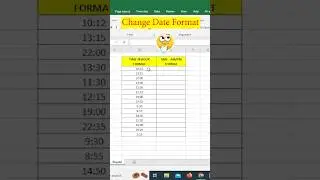 How to change 24 hrs to 12 hrs time format in excel | #interviewquestions #exceltips #exceltutorial