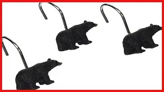 Great product -  Avanti Linens Black Bear Lodge 12 Pc Shower Hook Set, Black