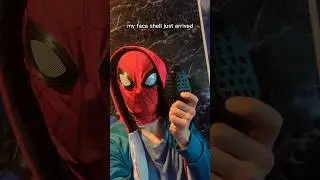 Face shell on or off? #spiderman #spideycosplay #spidermancosplay #marvel #meme #spidermanmeme