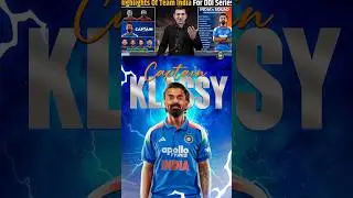 KL Rahul becomes the ODI Captain of Team India 😎😎
