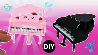 DIY Kawaii Miniature Piano for Doll/Dollhouse Easy(No Polymer Clay or Popsicle Sticks)