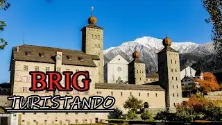 🇨🇭 BRIG GLIS Virtual Tour Passando Pelo Stockalper Palace - Brig, Stadtplatz.    | SWISS ⁴ᴷ⁶⁰ |