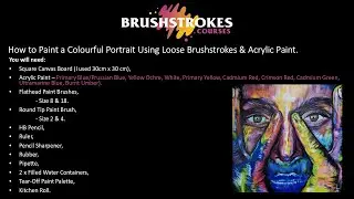 How to Paint a Colourful Portrait Using Loose Brushstrokes & Acrylic Paint.
