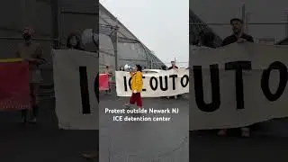 Protest outside Newark, New Jersey ice detention center #shorts￼