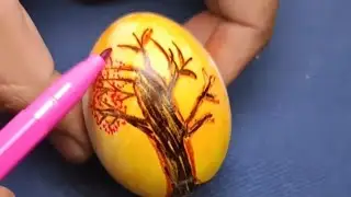 Satisfying Raw Egg Peeling & Name Writing Art | Relax and ASMR