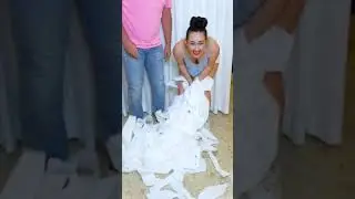 Who is faster? #shorts Tiktok Funny toilet paper Challenge by Tiktoriki
